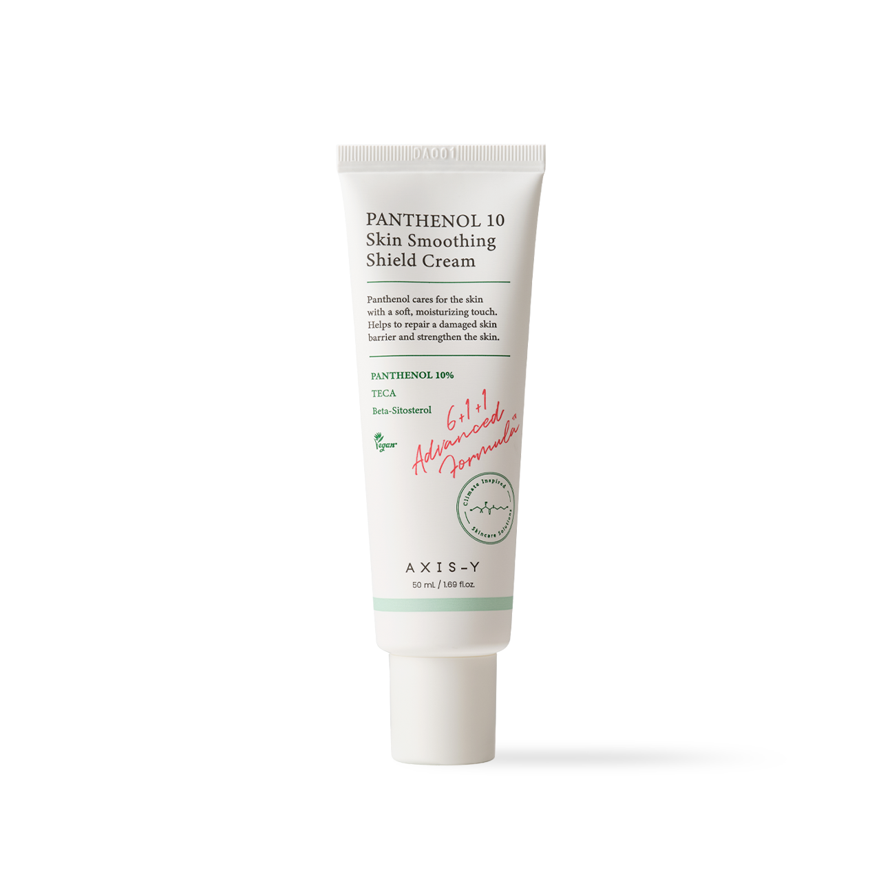 AXIS-Y Panthenol 10 Skin Smoothing Shield Cream 50ml — white cream jar with soft textured lid