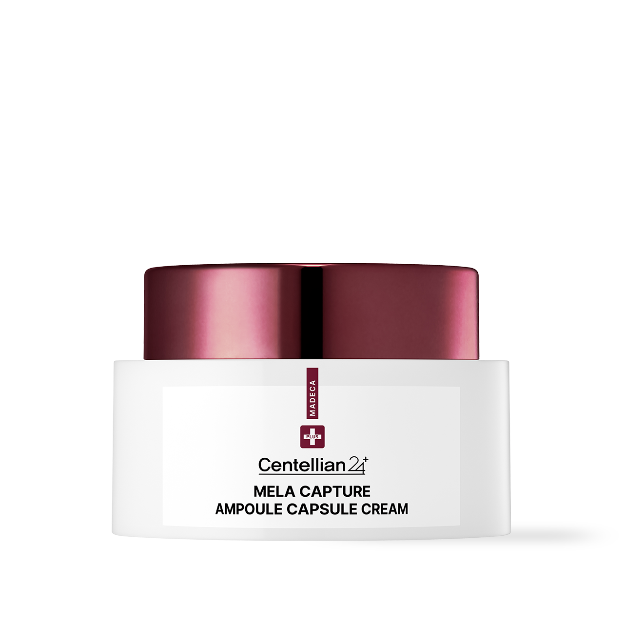 Centellian24 Madeca Mela Capture Ampoule Capsule Cream 55ml — pink jar with white ampoule capsules visible through clear lid