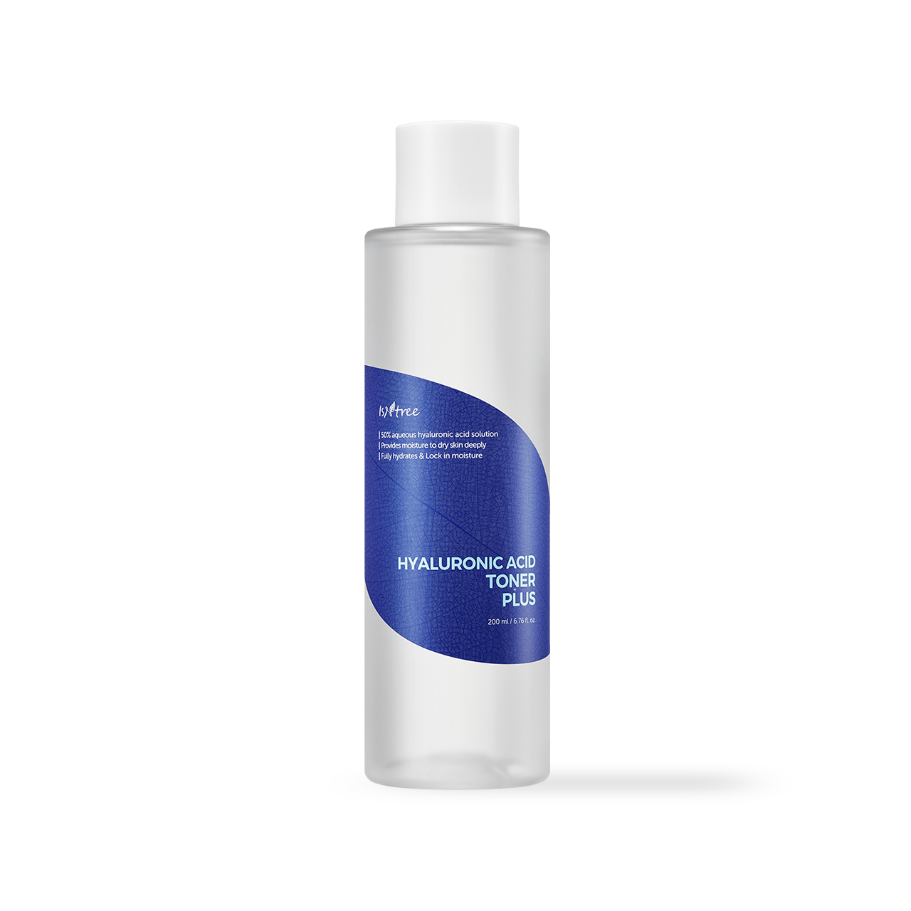 isntree Hyaluronic Acid Toner Plus 200ml — clear glass bottle with blue label