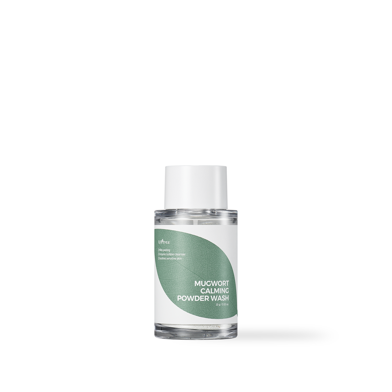 Isntree Mugwort Calming Powder Wash 15g — small powder jar with green label
