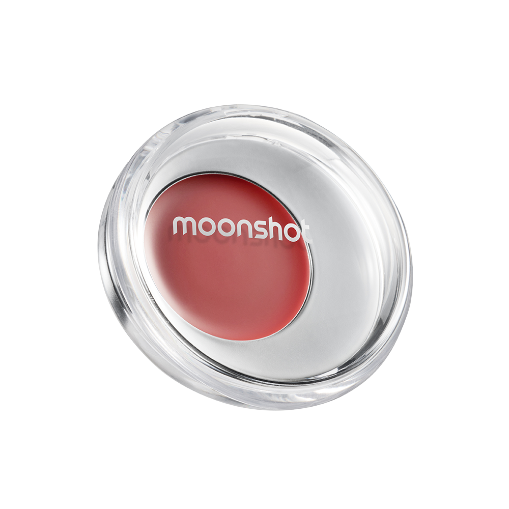 Moonshot Melting Mood Lip Cheek — sheer shade applied on both lips and cheeks on model