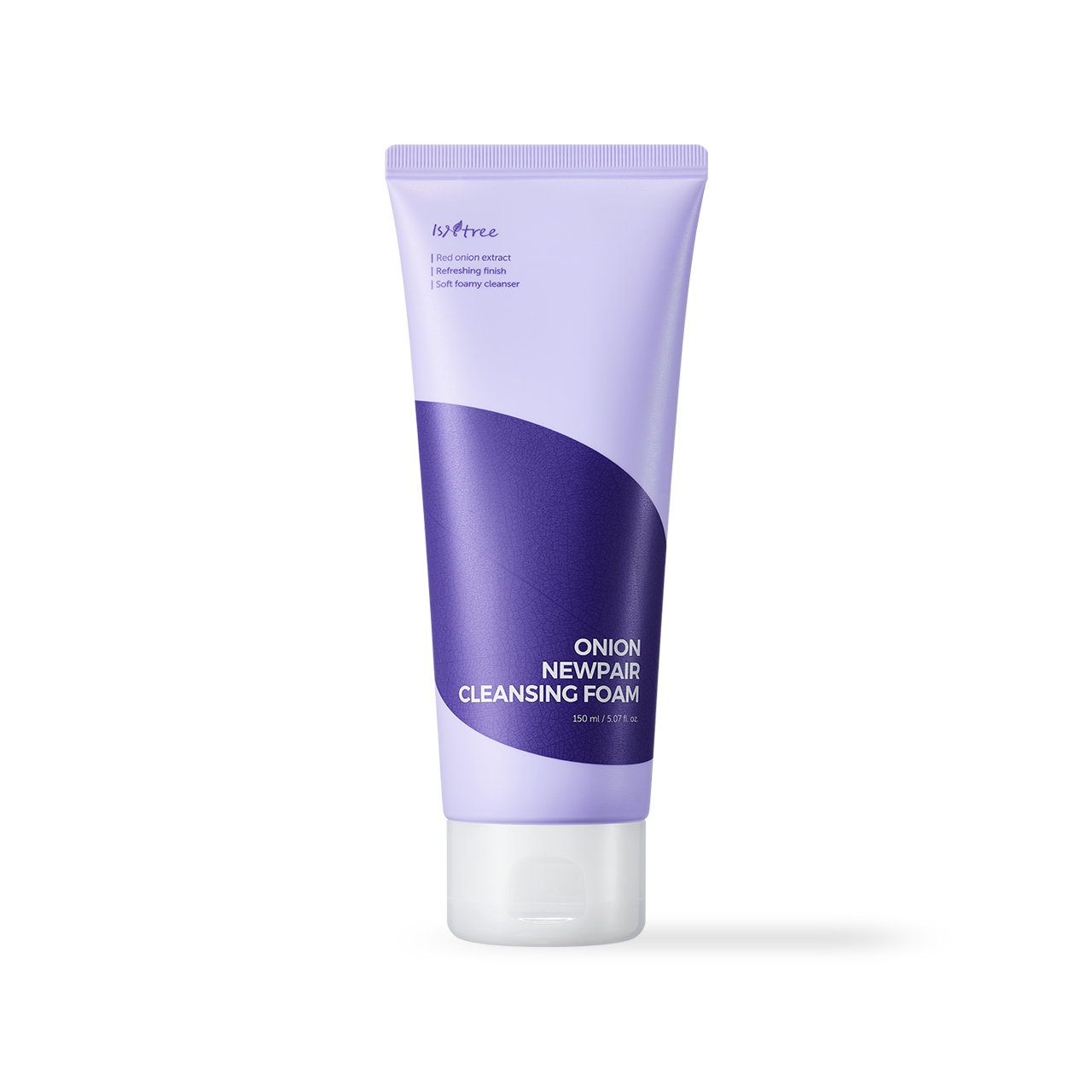 Isntree Onion NewPair Cleansing Foam 150ml — tube with pump cap on white background