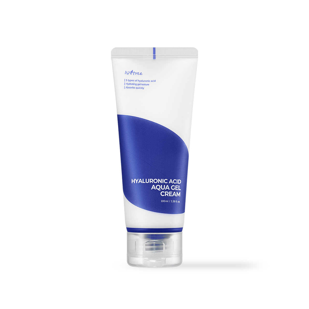 Isntree Hyaluronic Acid Aqua Gel Cream 100ml — clear jar showing translucent gel texture