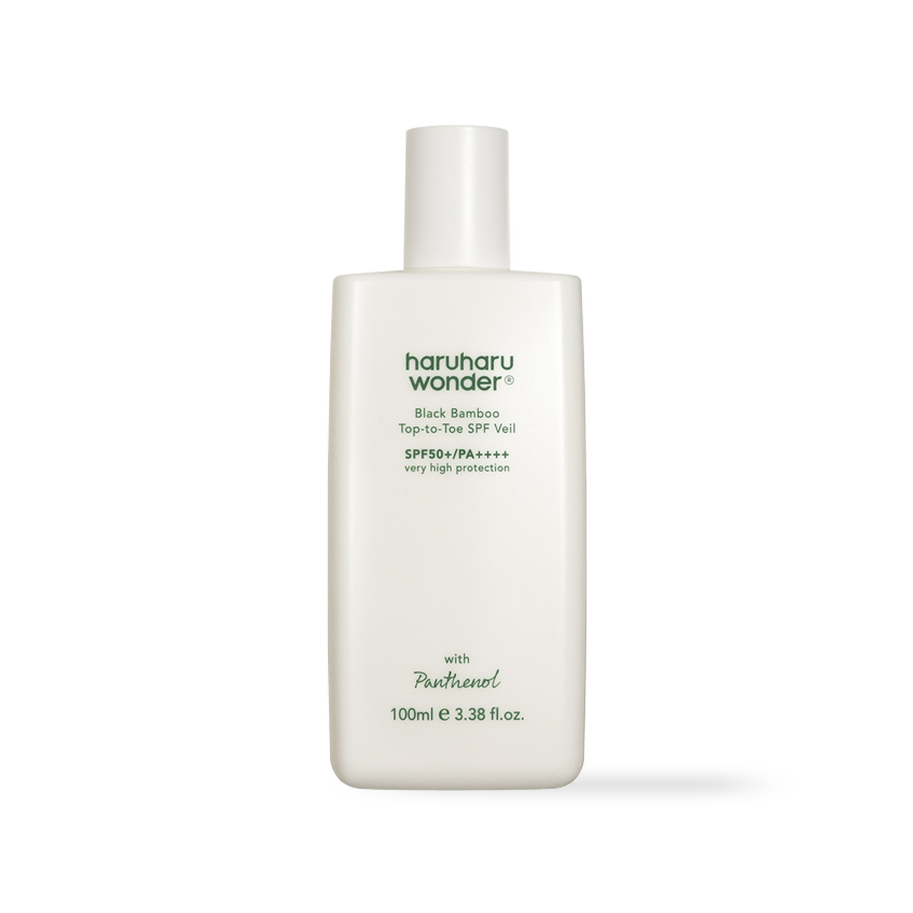 haruharuwonder Black Bamboo Top-to-Toe SPF Veil 100ml — large pump bottle product view