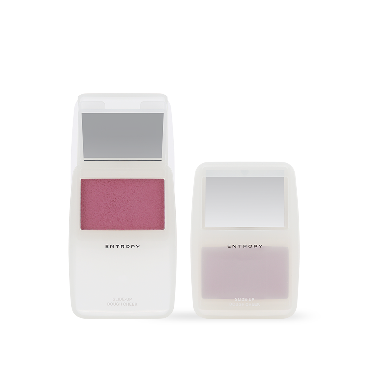 ENTROPY Slide Up Dough Cheek 4g — Grape Signal shade compact on flat surface