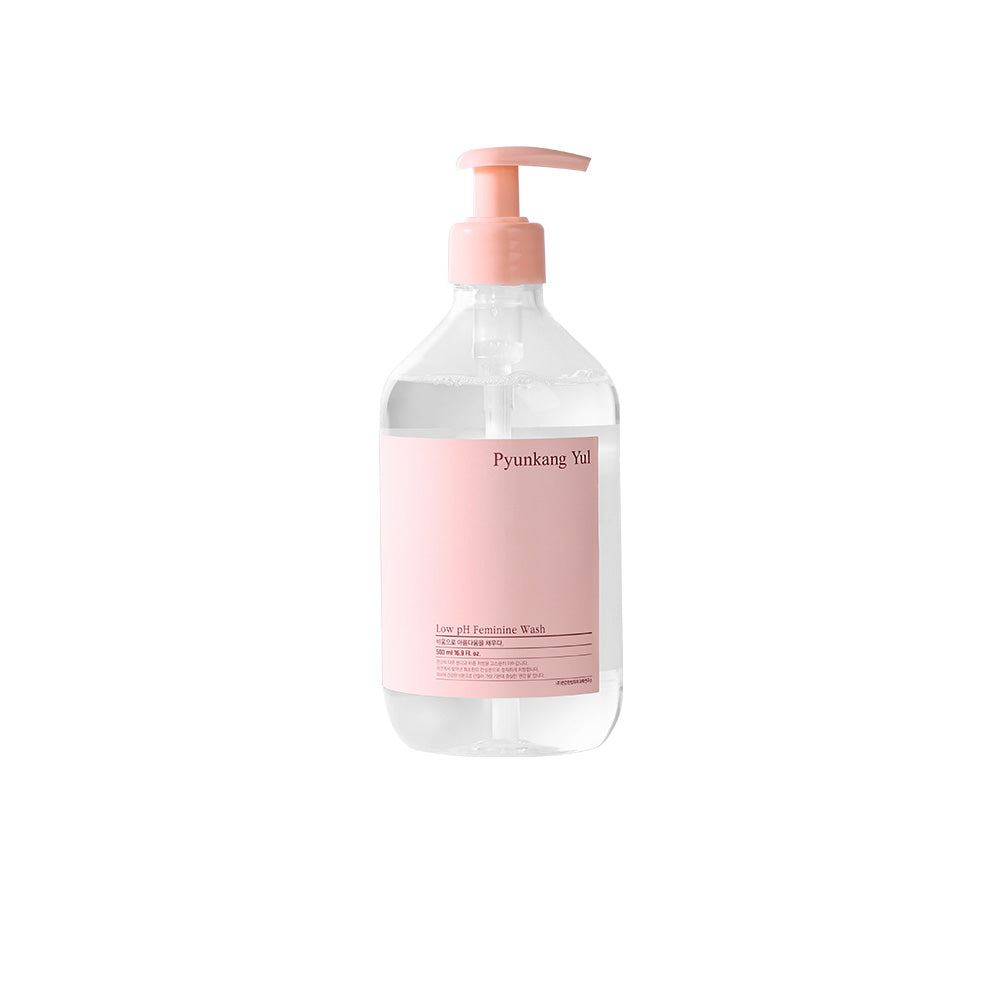 PyunkangYul Low pH Feminine Wash 500ml — pump bottle with soft floral label