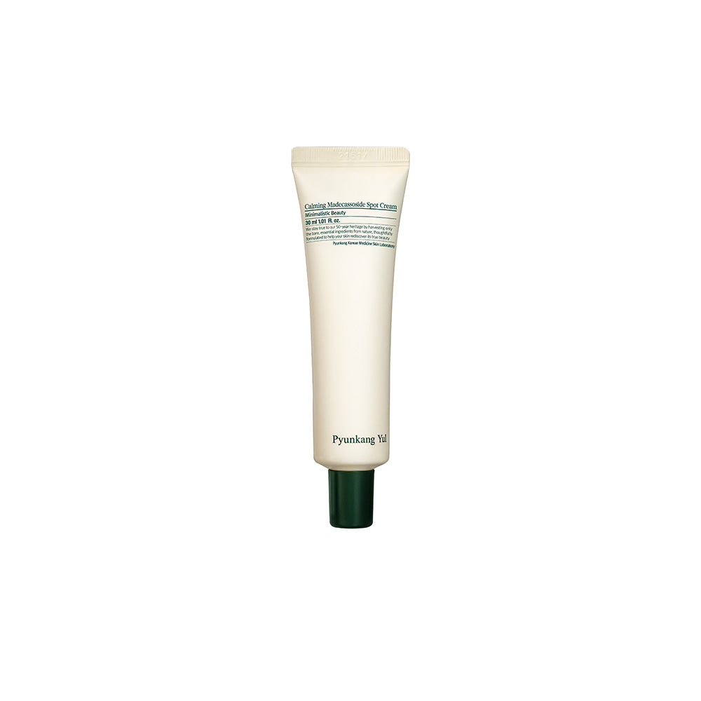 PyunkangYul Calming Madecassoside Spot Cream 30ml — small jar with blue-green lid