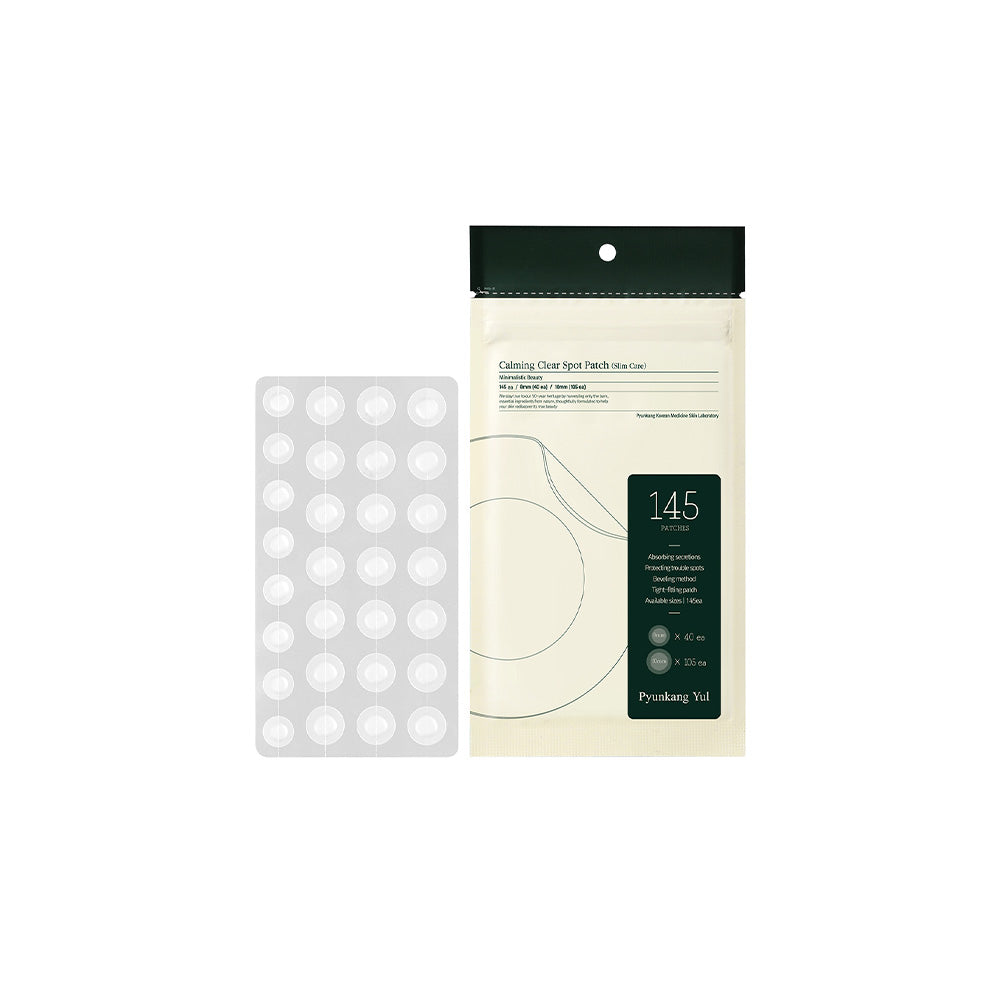 PyunkangYul Calming Clear Spot Patch Slim Care 145ea — front of box with patches