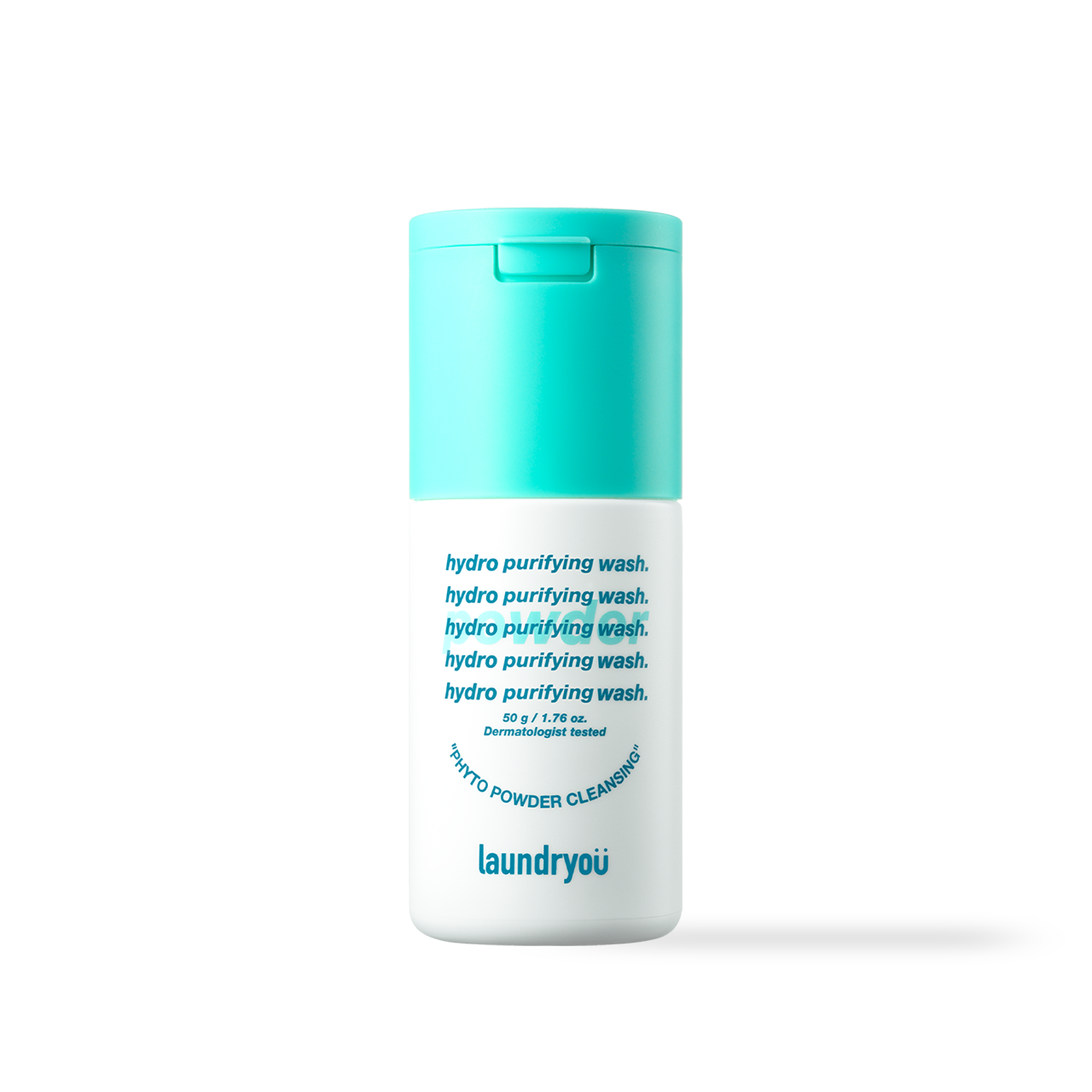 Laundryou Hydro Purifying Wash Powder 50g — small jar with powder cleanser and scoop