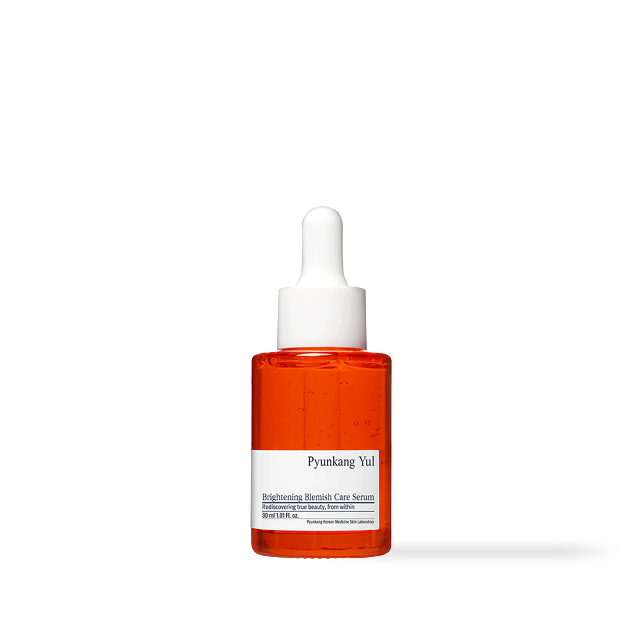 PyunkangYul Brightening Blemish Care Serum 30ml — dropper bottle with pearl-white label on white