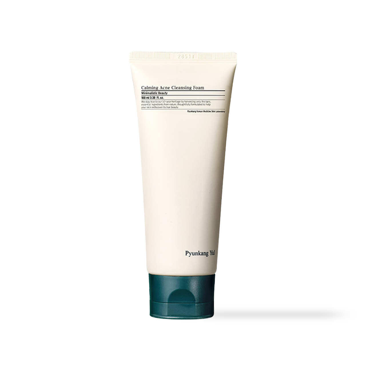 PyunkangYul Calming Acne Facial Cleanser 100ml — white tube with flat cap on white