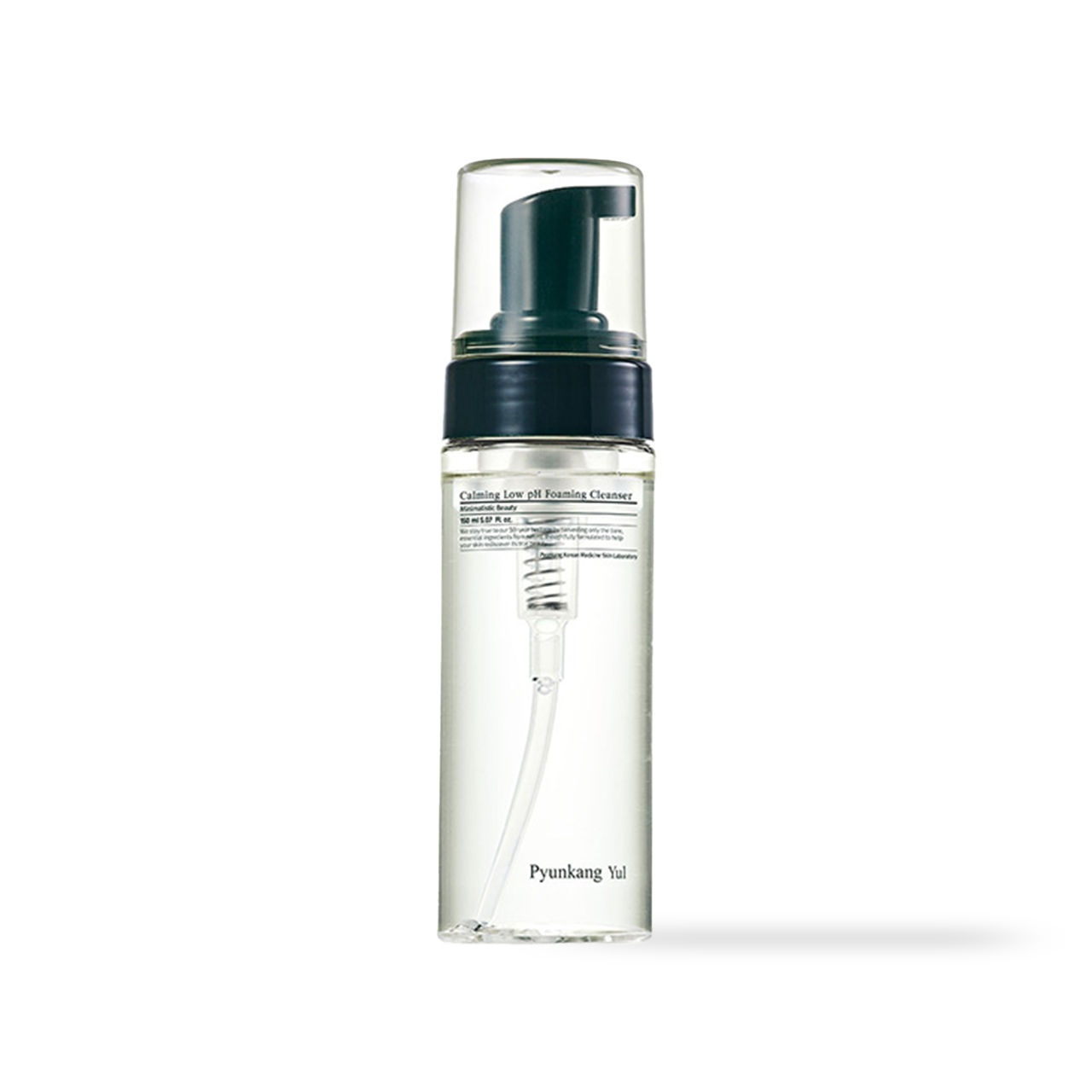 PyunkangYul Calming Low pH Foaming Cleanser 150ml — white pump bottle on white