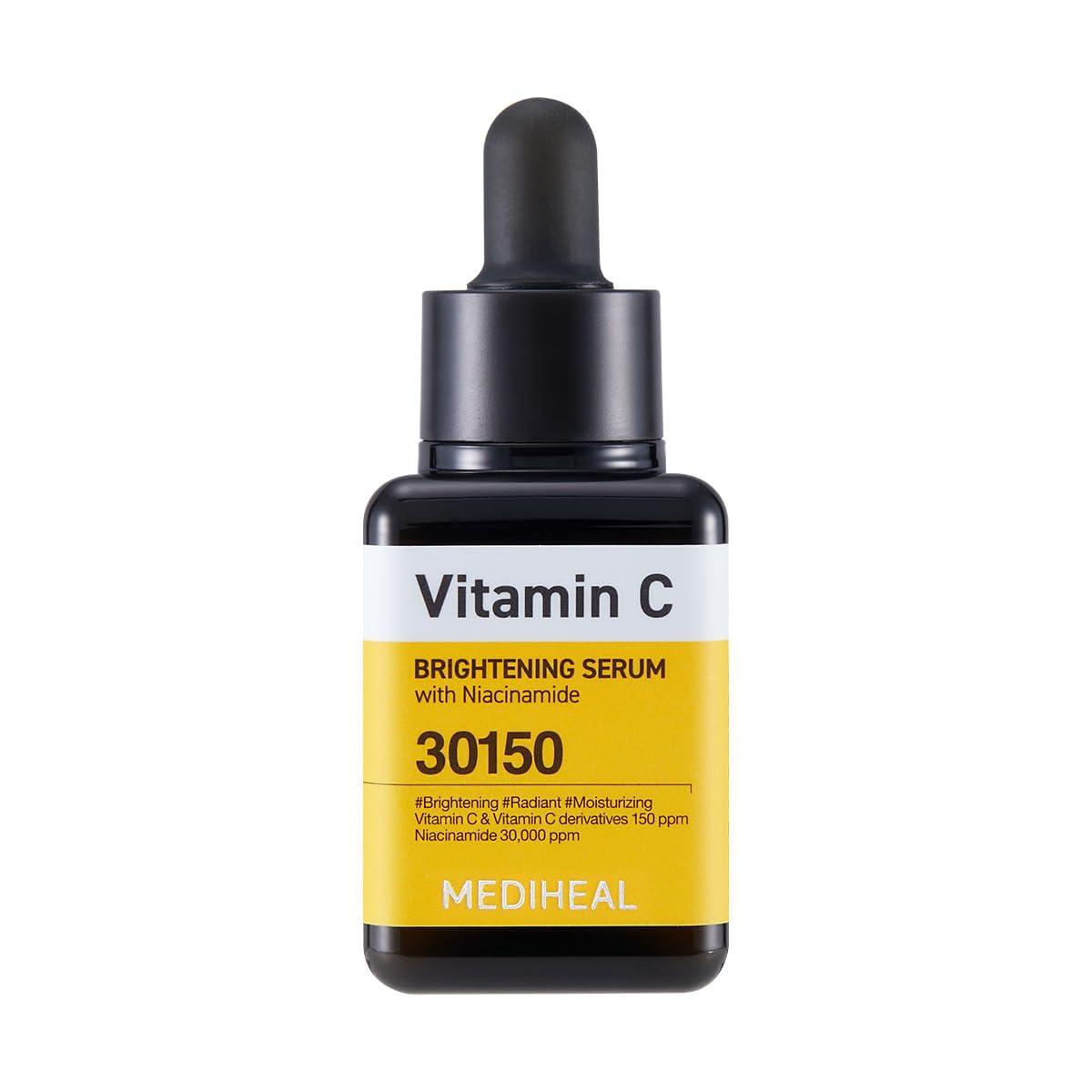 Mediheal Vitamin C Brightening Serum 40ml — orange-toned pump bottle on white background