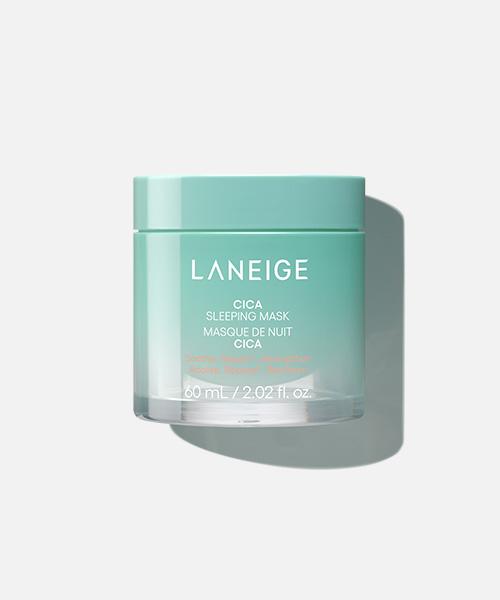 Laneige Cica Sleeping Mask 60ml — green jar with white lid on light background