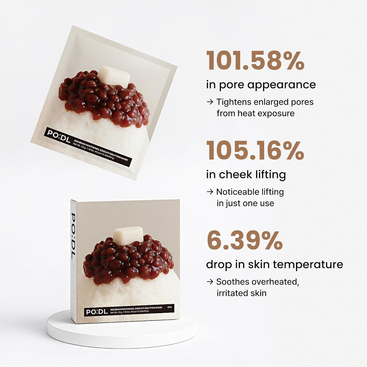 [PO:DL] Red Bean Panthenol Coolfit Gelfting Mask (4ea)