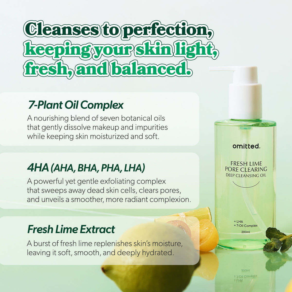 [Omitted] Fresh Lime Pore Clearing Deep Cleansing Oil 200ml