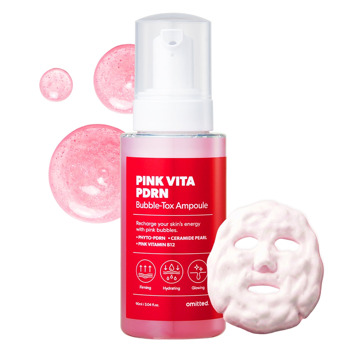 [Omitted] Pink Vita PDRN Bubble-Tox Ampoule 90ml