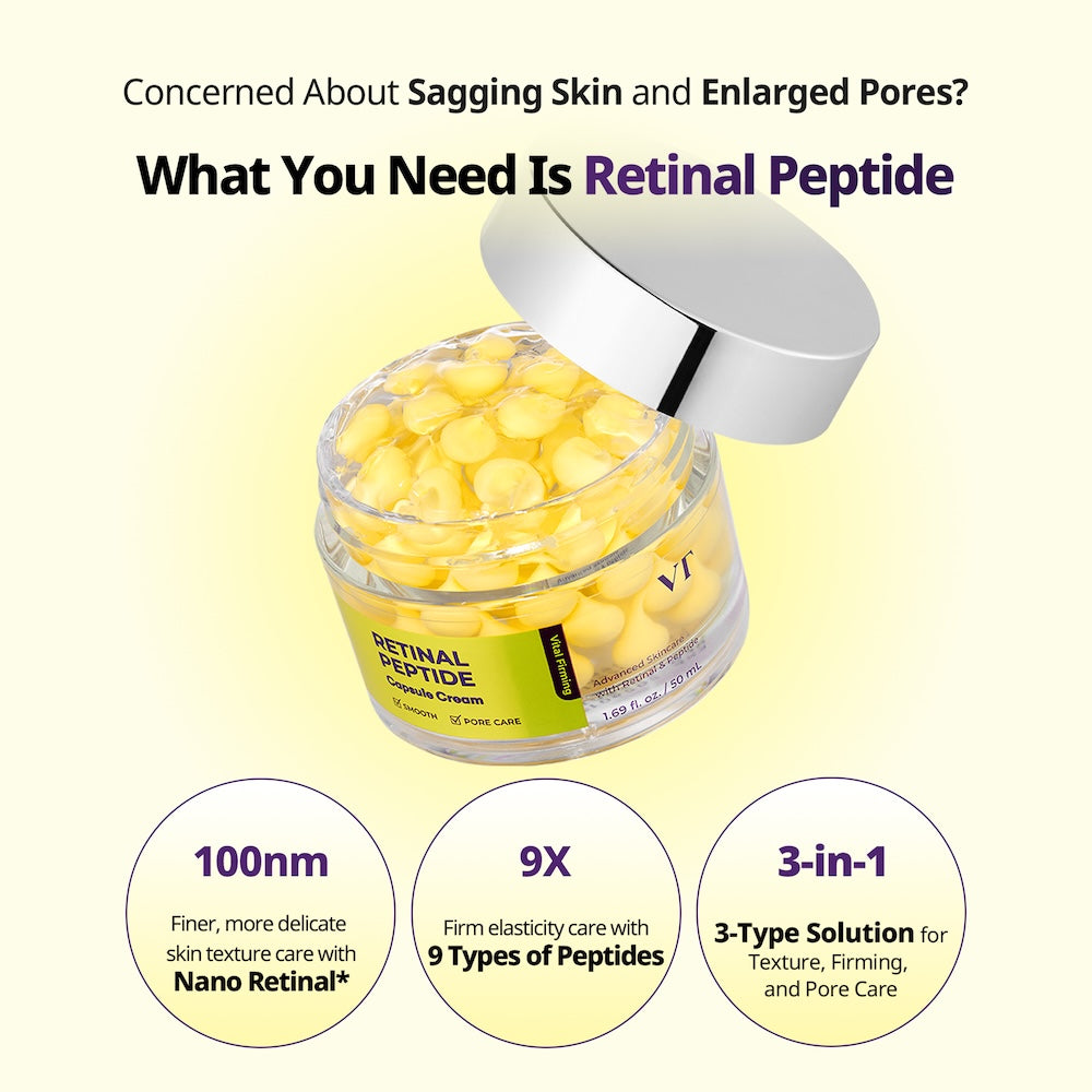 [VT Cosmetics] Retinal Peptide Hyaluronic Capsule Cream 50ml