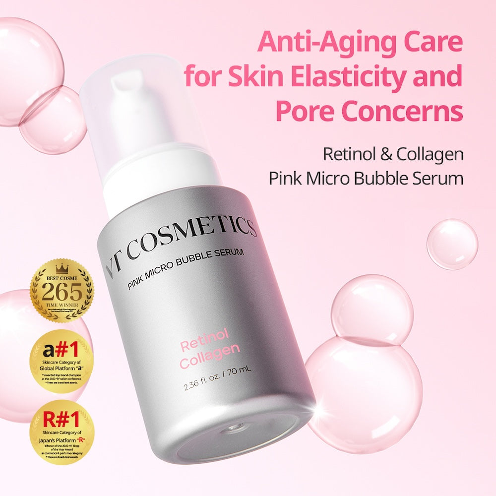[VT Cosmetics] Retinol Collagen Pink Micro Bubble Serum 70ml